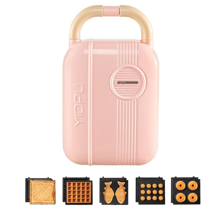 6 In 1 YIDPU Multifunctional Family Breakfast Maker Light Diet Sandwich Waffle Baker, CN Plug(Pink) - free shipping - PMC TechLife - Order now!