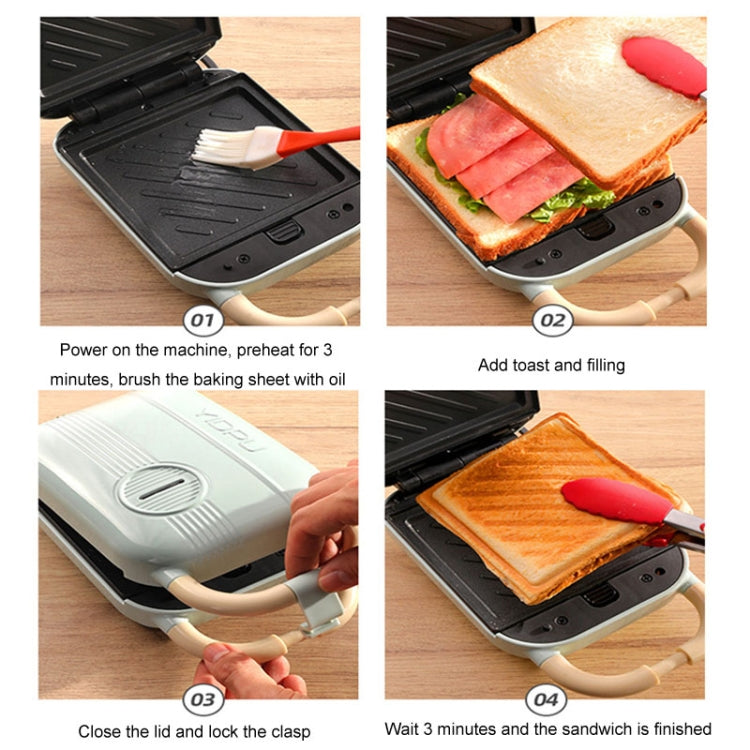 6 In 1 YIDPU Multifunctional Family Breakfast Maker Light Diet Sandwich Waffle Baker, CN Plug(Pink) - free shipping - PMC TechLife - Order now!
