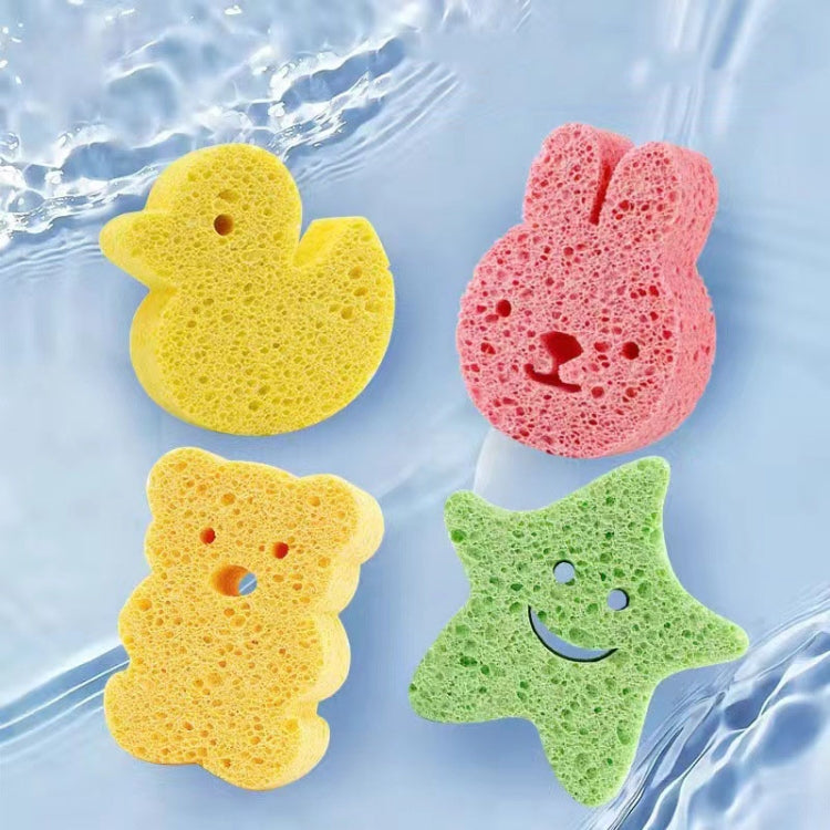 Baby Bathing Wood Pulp Sponge Cute Cartoon Soft Bath Sponge Bath Scrubber, Model: Little Star - Bath Brushes & Sponges by PMc TechLife | Online Shopping South Africa | PMc TechLife | Buy Now Pay Later Mobicred