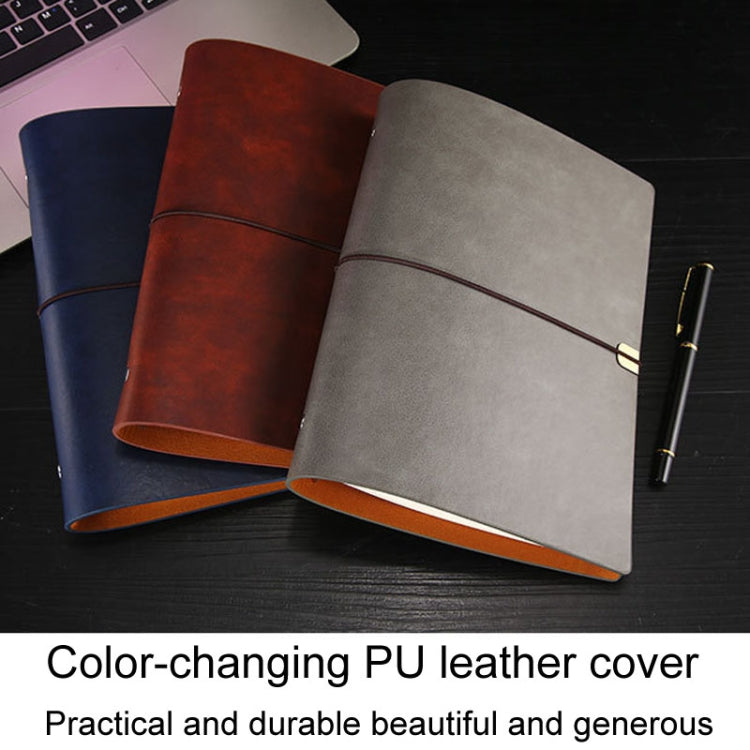 A6 Business Office Loose Leaf Notes Student Conference Diary Recording Notebooks(Red Brown) - free shipping - PMC TechLife - Order now!