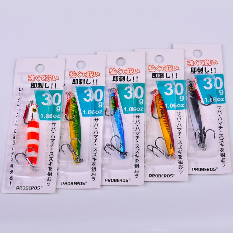 PROBEROS LF128 Long Casting Lure Iron Plate Lead Fish Freshwater Sea Fishing Warp Bass Metal Sequins Baits, Size: 10g(Color E) - Fishing Lures by PROBEROS | Online Shopping South Africa | PMC TechLife | Buy Now Pay Later Mobicred