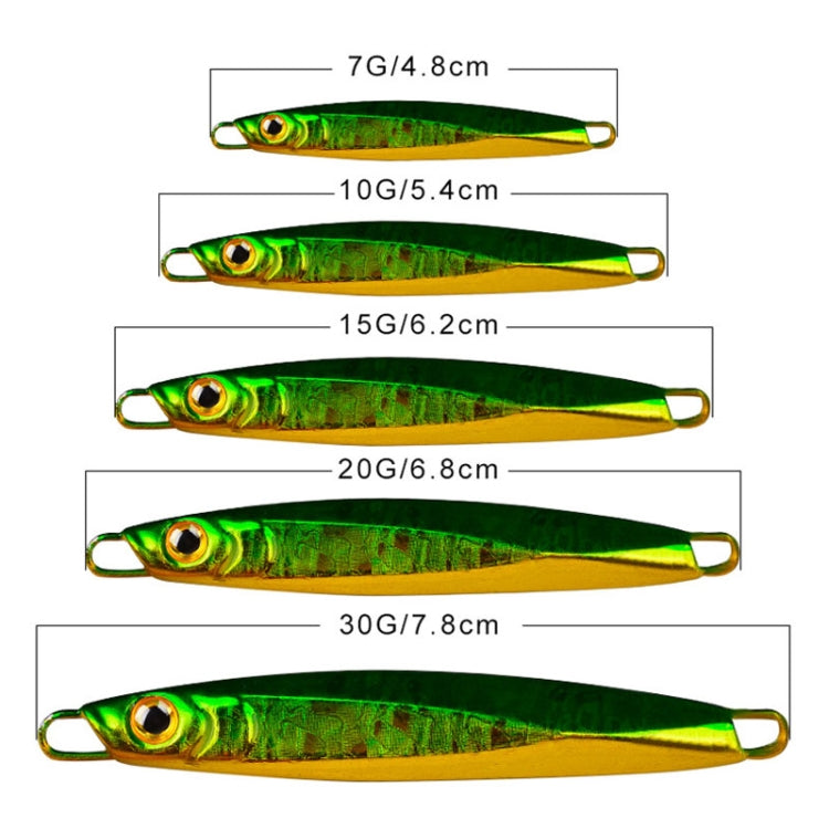 PROBEROS LF128 Long Casting Lure Iron Plate Lead Fish Freshwater Sea Fishing Warp Bass Metal Sequins Baits, Size: 15g(Color B) - Fishing Lures by PROBEROS | Online Shopping South Africa | PMC TechLife | Buy Now Pay Later Mobicred