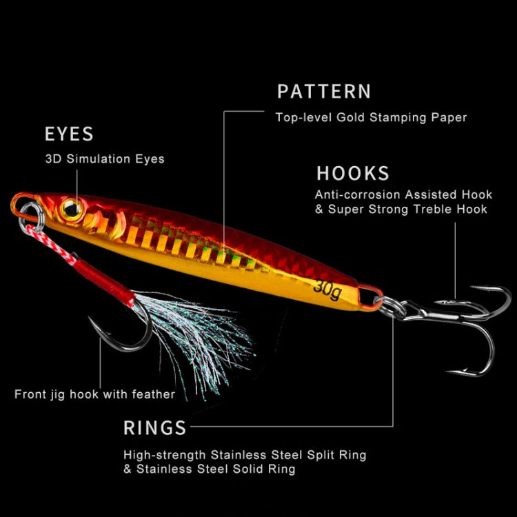 PROBEROS LF128 Long Casting Lure Iron Plate Lead Fish Freshwater Sea Fishing Warp Bass Metal Sequins Baits, Size: 20g(Color E) - Fishing Lures by PROBEROS | Online Shopping South Africa | PMC TechLife | Buy Now Pay Later Mobicred