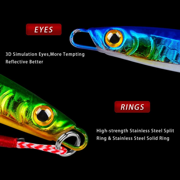 PROBEROS LF128 Long Casting Lure Iron Plate Lead Fish Freshwater Sea Fishing Warp Bass Metal Sequins Baits, Size: 30g(Color C) - Fishing Lures by PROBEROS | Online Shopping South Africa | PMC TechLife | Buy Now Pay Later Mobicred