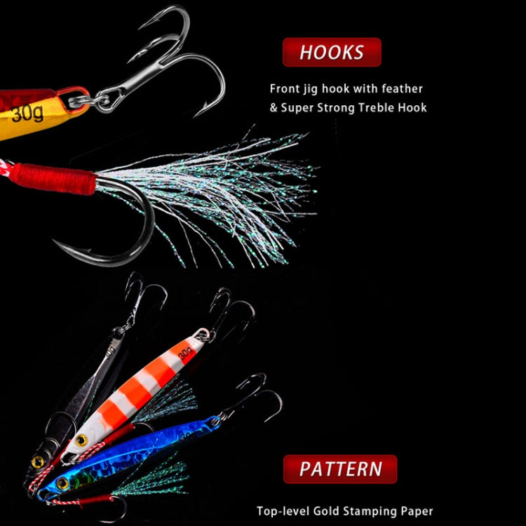 PROBEROS LF128 Long Casting Lure Iron Plate Lead Fish Freshwater Sea Fishing Warp Bass Metal Sequins Baits, Size: 7g(Color E) - Fishing Lures by PROBEROS | Online Shopping South Africa | PMC TechLife | Buy Now Pay Later Mobicred