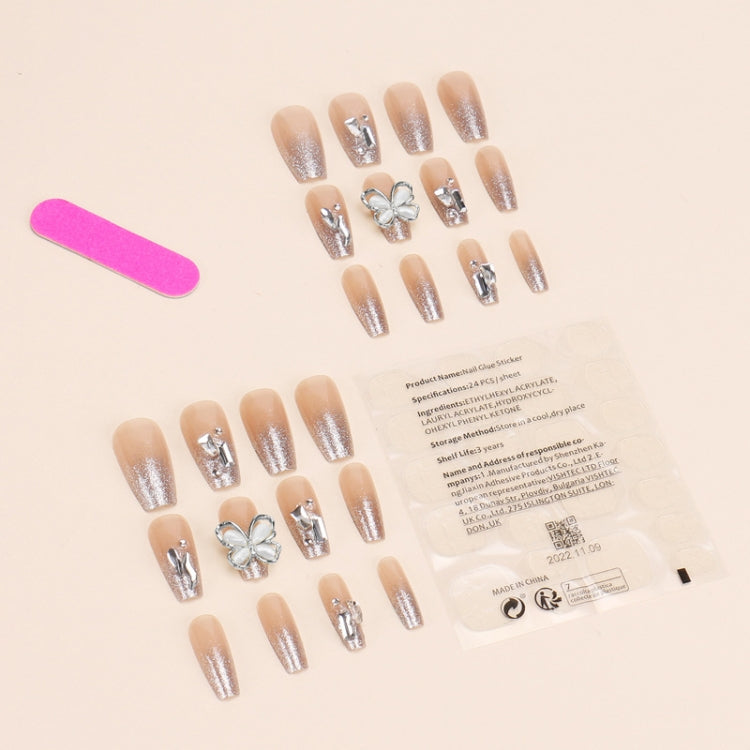 24pcs/box Handmade Nail Glitter Nail Jelly Glue Finished Patch, Color: BY1087(Wear Tool Bag) - free shipping - PMC Jewellery - Order now!