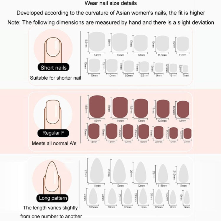 24pcs/box Handmade Nail Glitter Nail Jelly Glue Finished Patch, Color: BY1032(Wear Tool Bag) - free shipping - PMC Jewellery - Order now!