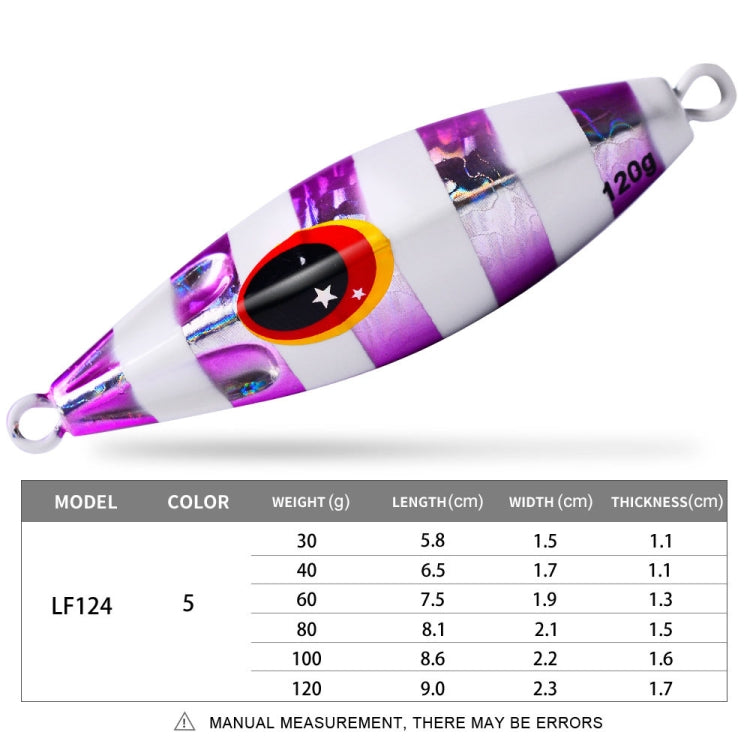 PROBEROS LF124 Deep Sea Iron Plate Lead Fish Fishing Lure Slow Sinking Rocking Luminous Boat Fishing Bait, Size: 80g(Color B) - Fishing Lures by PROBEROS | Online Shopping South Africa | PMC TechLife | Buy Now Pay Later Mobicred