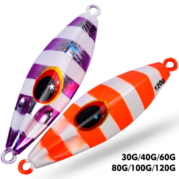 PROBEROS LF124 Deep Sea Iron Plate Lead Fish Fishing Lure Slow Sinking Rocking Luminous Boat Fishing Bait, Size: 80g(Color A) - Fishing Lures by PROBEROS | Online Shopping South Africa | PMC TechLife | Buy Now Pay Later Mobicred