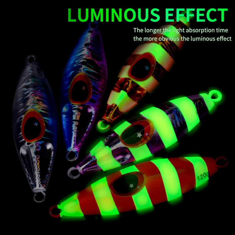 PROBEROS LF124 Deep Sea Iron Plate Lead Fish Fishing Lure Slow Sinking Rocking Luminous Boat Fishing Bait, Size: 120g(Color B) - free shipping - PMC TechLife - Order now!