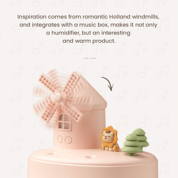 ZAY-H007 LED Light Double Spray Wireless Mini Desktop Windmill Music Humidifier(Pink) - free shipping - PMC TechLife - Order now!