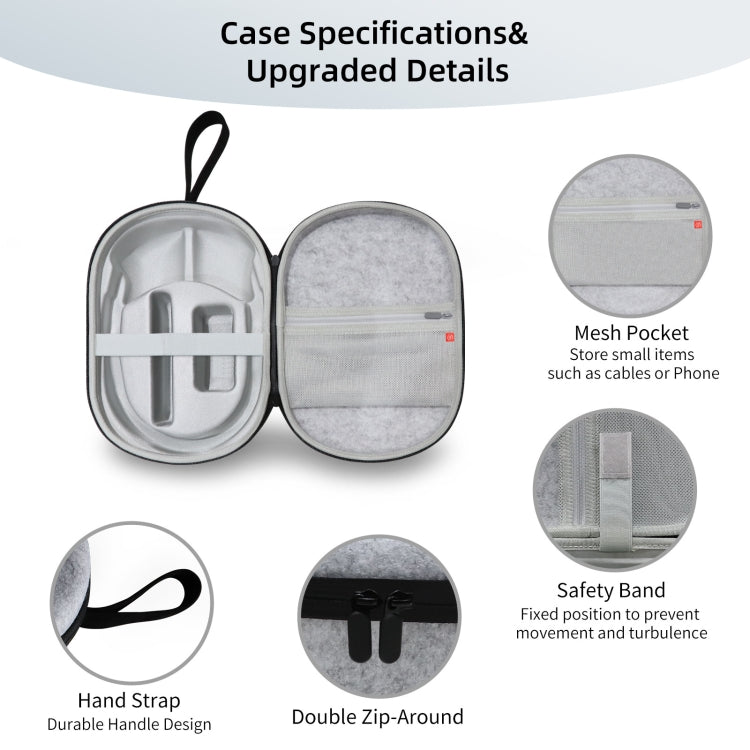 JYS-APP001 For Apple Vision Pro Headset Storage Bag VR Glasses Anti-Scrape Portable Bag, Color: Gray Linen - VR Accessories by JYS | Online Shopping South Africa | PMC TechLife | Buy Now Pay Later Mobicred