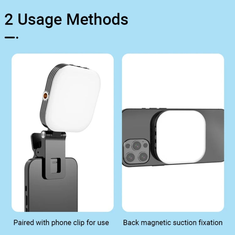 Mini Magnetic Fill Light Rechargeable Tri-Color Temperature Selfie Light - Selfie Light by PMC TechLife | Online Shopping South Africa | PMC TechLife