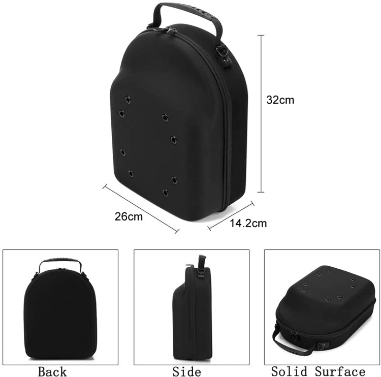 EVA Lightweight Durable Zipper Hat Storage Bag(Black) - Storage Bags by PMC TechLife | Online Shopping South Africa | PMC TechLife