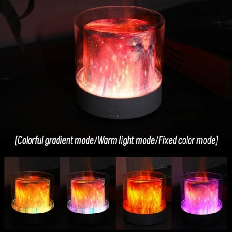Colorful Light Flame Aromatherapy Humidifier Home Ambient Light Desktop Fragrance Diffuser(White) - Air Purifiers & Accessories by PMc TechLife | Online Shopping South Africa | PMc TechLife | Buy Now Pay Later Mobicred