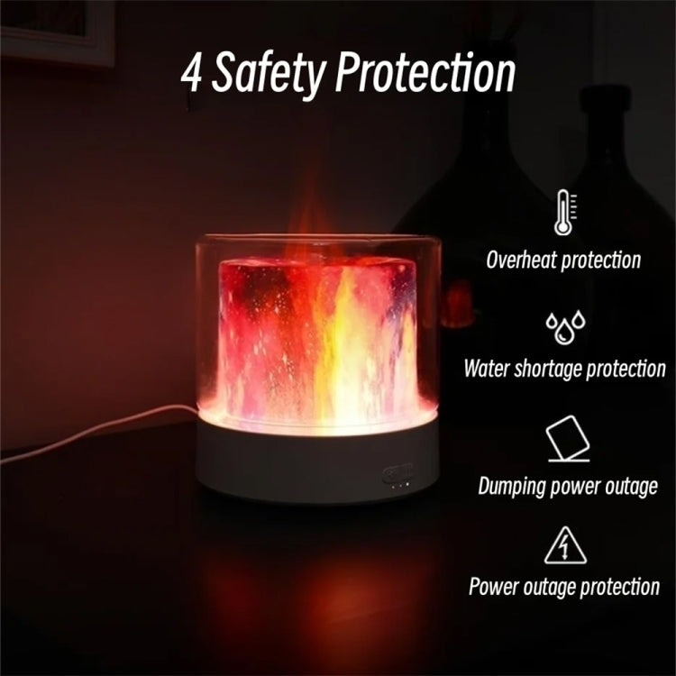 Colorful Light Flame Aromatherapy Humidifier Home Ambient Light Desktop Fragrance Diffuser(White) - Air Purifiers & Accessories by PMc TechLife | Online Shopping South Africa | PMc TechLife | Buy Now Pay Later Mobicred