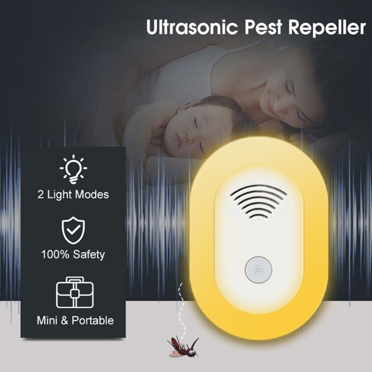 Adjustable Night Light Ultrasonic Mosquito Repeller Mini Home Electronic Mouse Repeller, Spec: EU Plug(White) - Repellents by PMC TechLife | Online Shopping South Africa | PMC TechLife | Buy Now Pay Later Mobicred