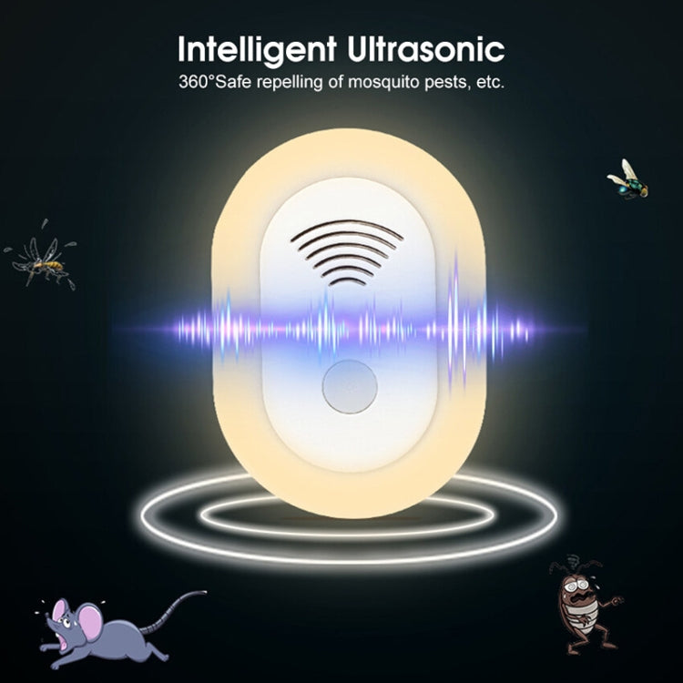 Adjustable Night Light Ultrasonic Mosquito Repeller Mini Home Electronic Mouse Repeller, Spec: UK Plug(White) - free shipping - PMC TechLife - Order now!