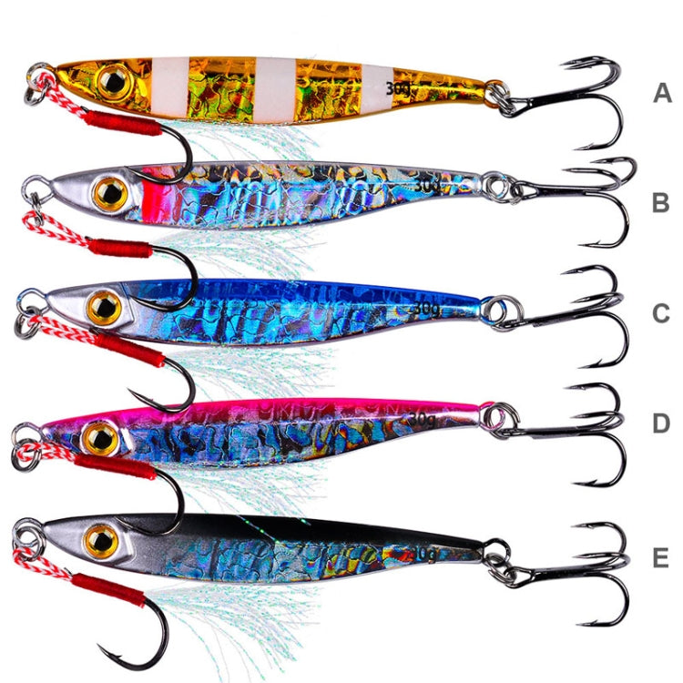 PROBEROS LF126 Long Casting Lead Fish Bait Freshwater Sea Fishing Fish Lures Sequins, Weight: 30g(Color E) - Fishing Lures by PROBEROS | Online Shopping South Africa | PMC TechLife | Buy Now Pay Later Mobicred