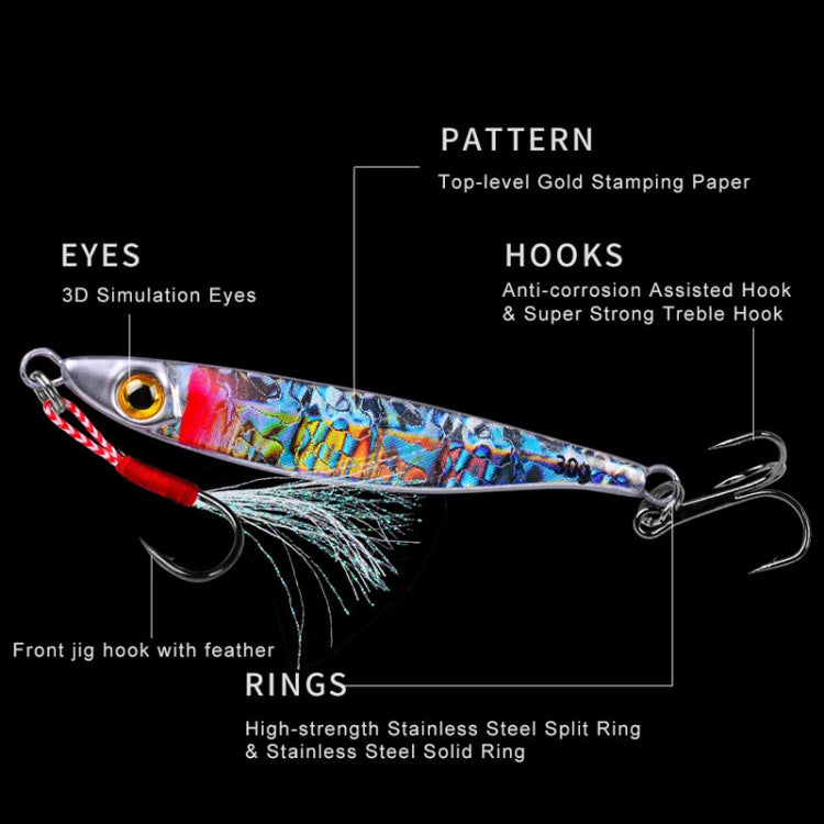 PROBEROS LF126 Long Casting Lead Fish Bait Freshwater Sea Fishing Fish Lures Sequins, Weight: 7g(Luminous Color A) - Fishing Lures by PROBEROS | Online Shopping South Africa | PMC TechLife | Buy Now Pay Later Mobicred