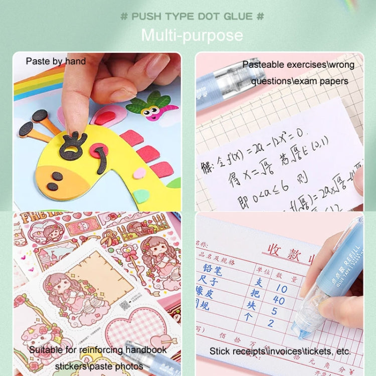 Push-Dry Quick Glue Stick Correction Tape Double Sided Adhesive For Handmade Handbook(Pink) - Tape & Solid glue by PMc TechLife | Online Shopping South Africa | PMc TechLife | Buy Now Pay Later Mobicred
