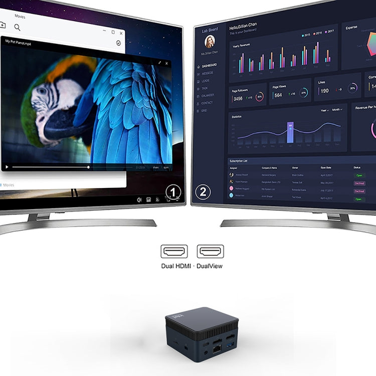 N100/DDR5 12th AlderLake-N100 Dual 4K60Hz Office And Home Mini PC, Spec: 12G+1TB /US Plug - Windows Mini PCs by PMc TechLife | Online Shopping South Africa | PMc TechLife | Buy Now Pay Later Mobicred