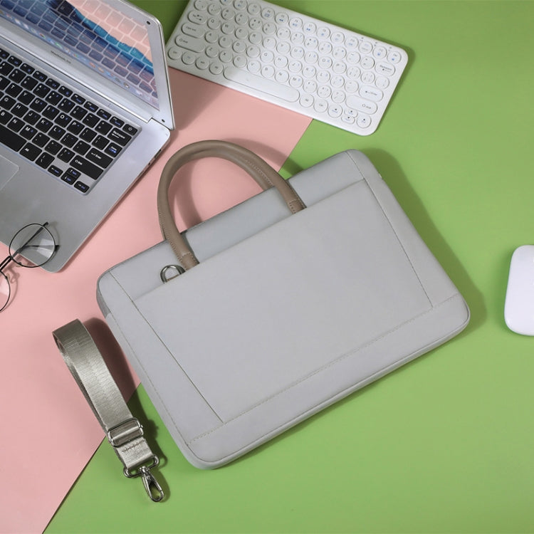 13 -13.3 Inch Oxford Cloth Laptop Bag Crossbody Carrying Case Briefcase(Gray) - 13.3 inch by PMC Jewellery | Online Shopping South Africa | PMC Jewellery | Buy Now Pay Later Mobicred