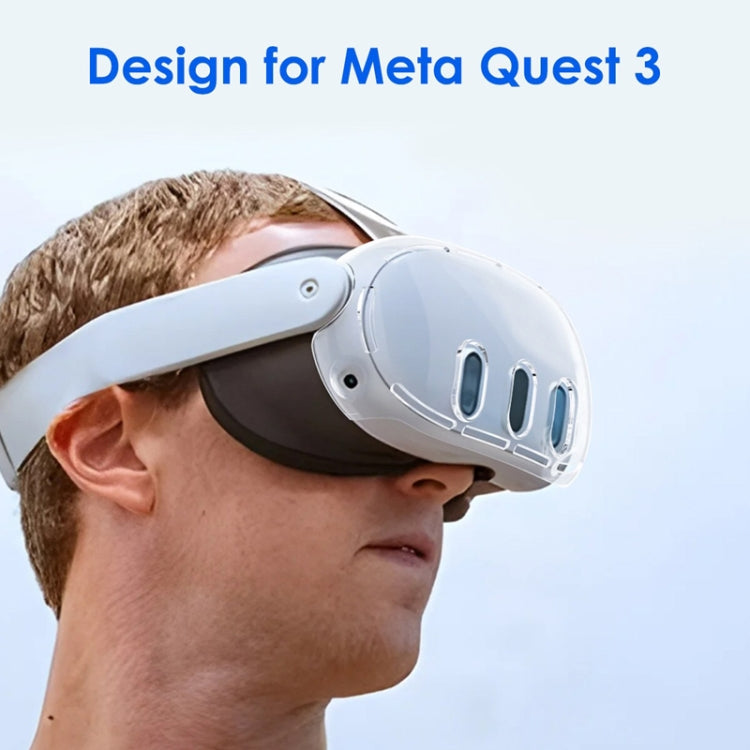For Meta Quest 3 PC Protective Shell, Style: 7 In 1 (Glitter Transparent Blue) - VR Accessories by PMC TechLife | Online Shopping South Africa | PMC TechLife | Buy Now Pay Later Mobicred