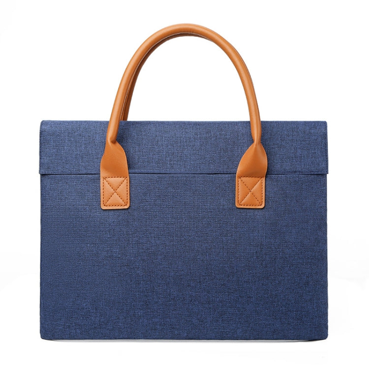 13.3 Inch Oxford Cloth Lightweight Portable Laptop Bag With PU Handle(Blue) - 13.3 inch by PMC Jewellery | Online Shopping South Africa | PMC Jewellery | Buy Now Pay Later Mobicred