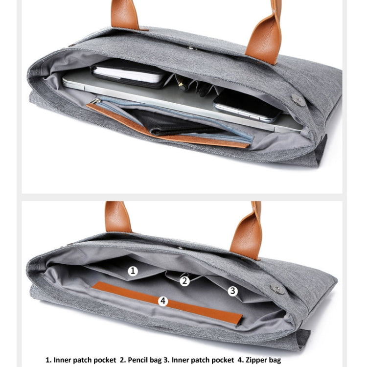 15.6 Inch Oxford Cloth Lightweight Portable Laptop Bag With PU Handle(Red) - 15.6 - 17 inch by PMC Jewellery | Online Shopping South Africa | PMC Jewellery | Buy Now Pay Later Mobicred