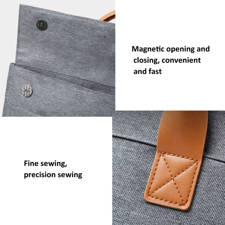 13.3 Inch Oxford Cloth Lightweight Portable Laptop Bag With PU Handle(Blue) - 13.3 inch by PMC Jewellery | Online Shopping South Africa | PMC Jewellery | Buy Now Pay Later Mobicred