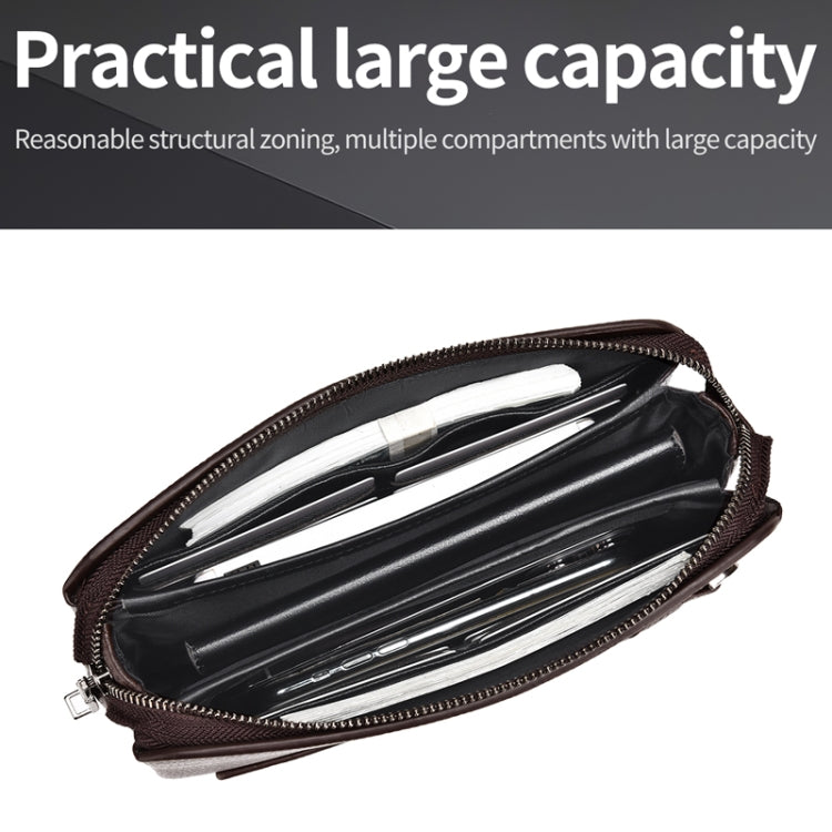 WEIXIER W125 Men Clutch Bag Password Zipper Business Phone Case(Brown) - free shipping - PMC TechLife - Order now!