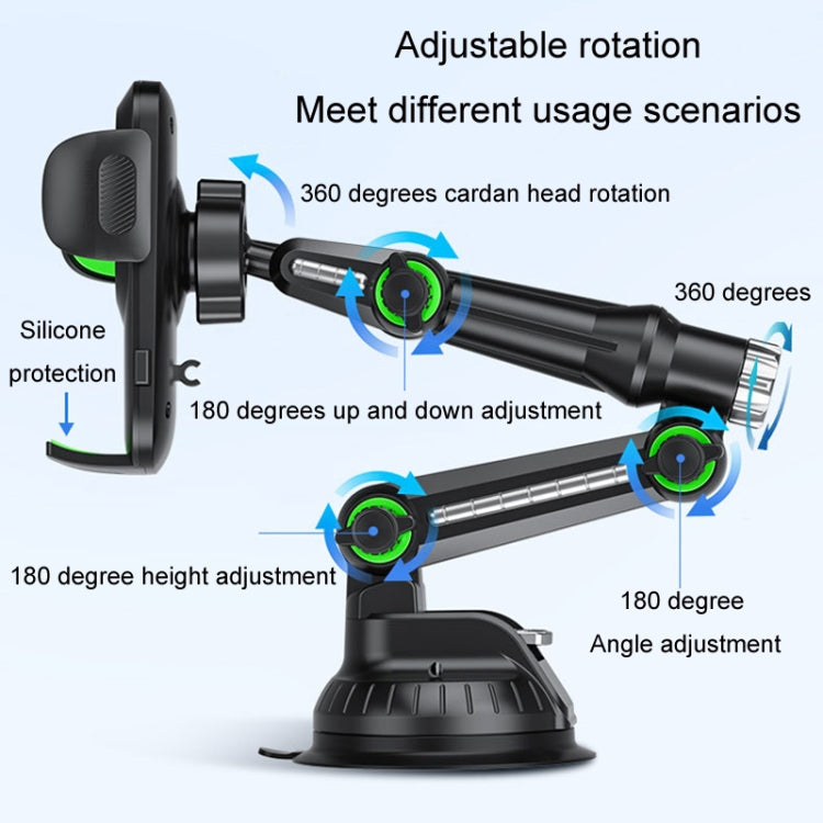 Car Windscreen Dashboard Suction Cup Phone Holder, Color: Extended Green - free shipping - PMC TechLife - Order now!