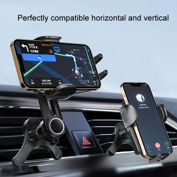 Car Air-conditioning Vent Y-shaped Base Mobile Phone Holder, Color: Ninth Generation Black - free shipping - PMC TechLife - Order now!