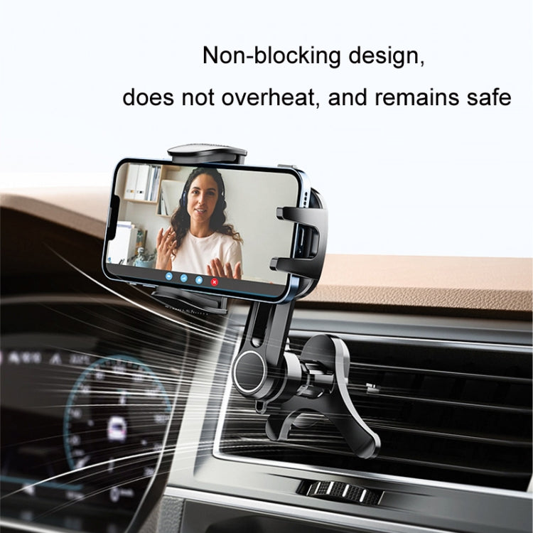 Car Air-conditioning Vent Y-shaped Base Mobile Phone Holder, Color: Tenth Generation Balck - Car Holders by PMC TechLife | Online Shopping South Africa | PMC TechLife | Buy Now Pay Later Mobicred