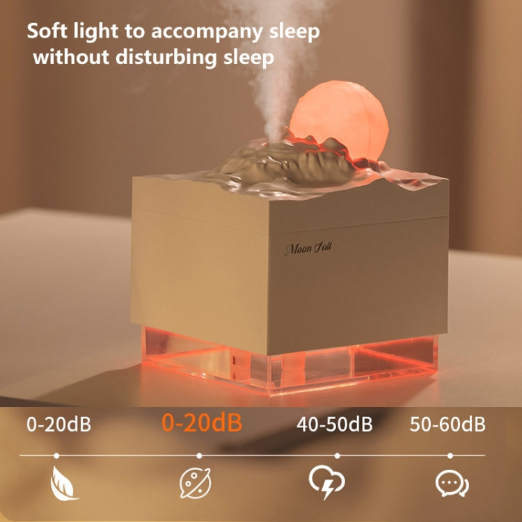 Moon Meteorite Mini Humidifier With Colorful Night Light(Pink) - free shipping - PMC TechLife - Order now!