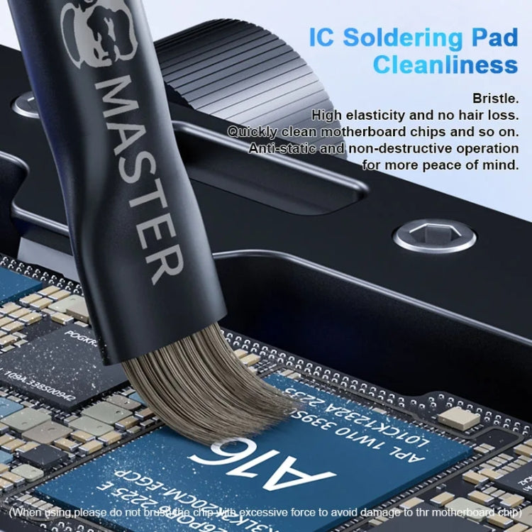 MECHANIC Cell Phone Motherboard Chip Degumming Brush PCB De-Tin Cleaning Cylinder Long Handle Brush, Style: Sideburns - Brushes by MECHANIC | Online Shopping South Africa | PMC TechLife | Buy Now Pay Later Mobicred