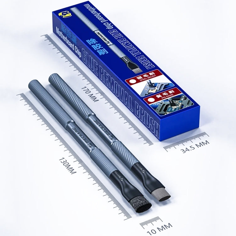MECHANIC Cell Phone Motherboard Chip Degumming Brush PCB De-Tin Cleaning Cylinder Long Handle Brush, Style: Sideburns - Brushes by MECHANIC | Online Shopping South Africa | PMC TechLife | Buy Now Pay Later Mobicred