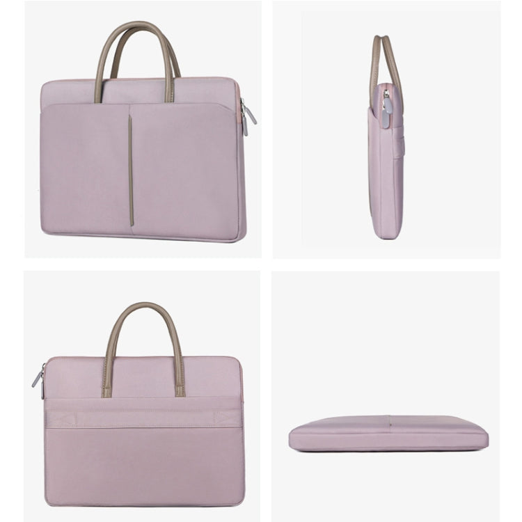 13 -13.3 Inch Oxford Cloth Laptop Bag Mens Womens Briefcase with PU Handle(Gray Green) - 13.3 inch by PMC Jewellery | Online Shopping South Africa | PMC Jewellery | Buy Now Pay Later Mobicred