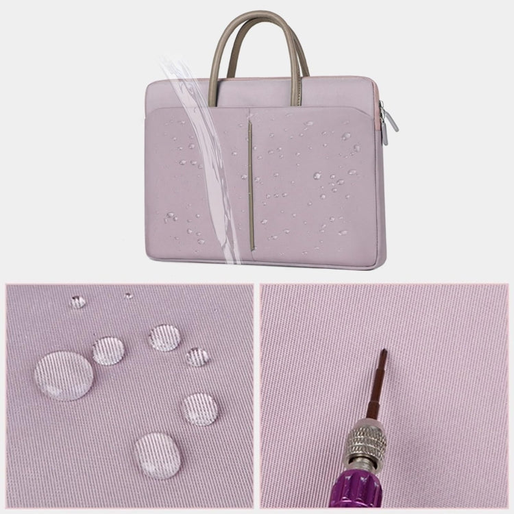 13 -13.3 Inch Oxford Cloth Laptop Bag Mens Womens Briefcase with PU Handle(Gray Green) - 13.3 inch by PMC Jewellery | Online Shopping South Africa | PMC Jewellery | Buy Now Pay Later Mobicred