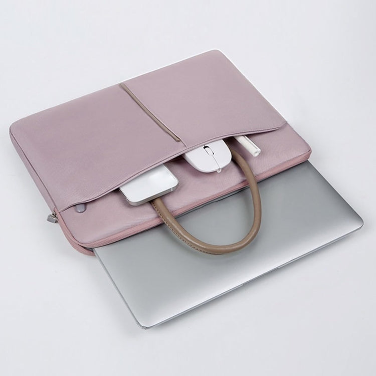 13 -13.3 Inch Oxford Cloth Laptop Bag Mens Womens Briefcase with PU Handle(Dark Black) - 13.3 inch by PMC Jewellery | Online Shopping South Africa | PMC Jewellery | Buy Now Pay Later Mobicred