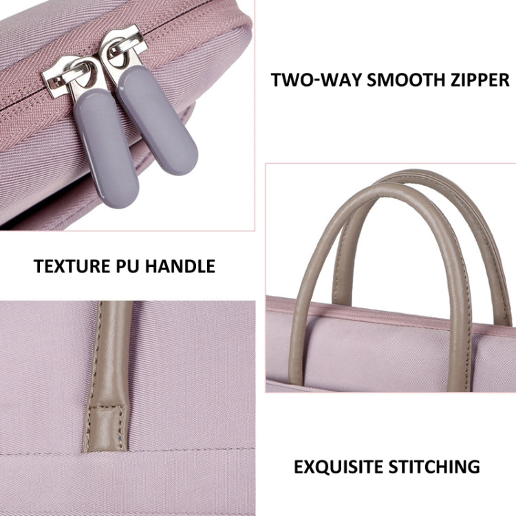 13 -13.3 Inch Oxford Cloth Laptop Bag Mens Womens Briefcase with PU Handle(Gray Green) - 13.3 inch by PMC Jewellery | Online Shopping South Africa | PMC Jewellery | Buy Now Pay Later Mobicred