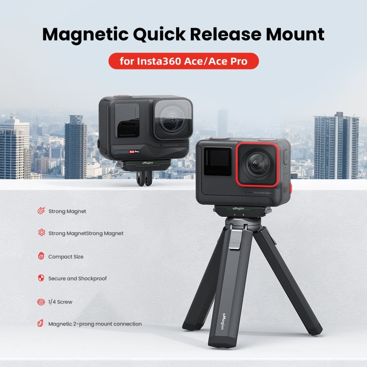 For Insta360 Ace / Ace Pro / X5 aMagisn Metal Magnetic Quick Release Sports Camera Accessories - free shipping - PMC TechLife - Order now!