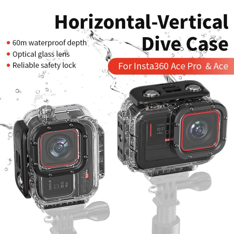 For Insta360 Ace aMagisn Horizontal and Vertical Shooting Dive Shell 60m Waterproof Shell Accessories - Case & Bags by aMagisn | Online Shopping South Africa | PMC TechLife | Buy Now Pay Later Mobicred