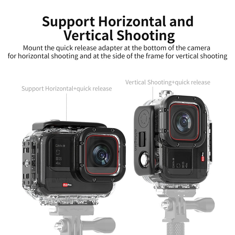 For Insta360 Ace aMagisn Horizontal and Vertical Shooting Dive Shell 60m Waterproof Shell Accessories - Case & Bags by aMagisn | Online Shopping South Africa | PMC TechLife | Buy Now Pay Later Mobicred