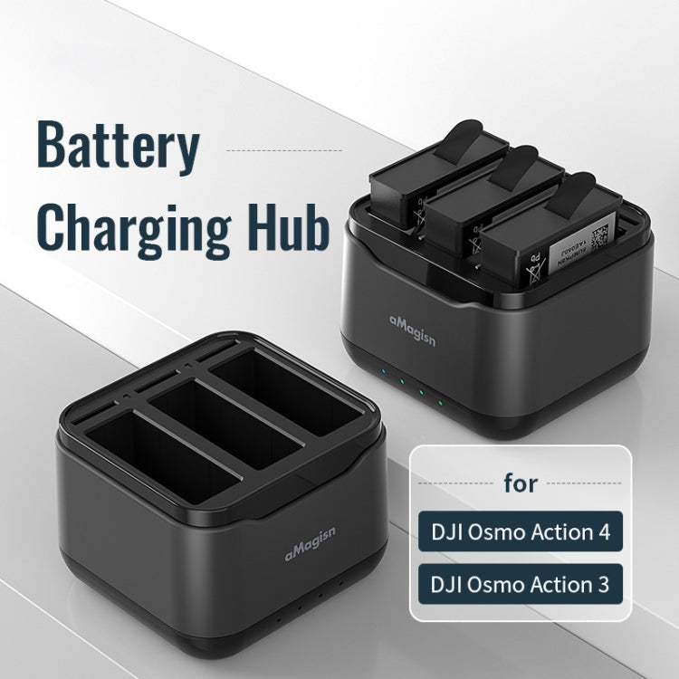 For DJI Osmo Action 4 / 3 AMagisn Battery Charger Seat - free shipping - PMC TechLife - Order now!