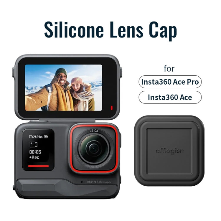 For Insta360 Ace Pro aMagisn Silicone Lens Cap Protective Cover Sports Camera Accessories - Len Accessories by aMagisn | Online Shopping South Africa | PMC TechLife | Buy Now Pay Later Mobicred