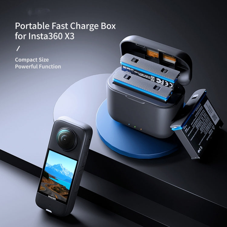 For Insta360 X3 aMagisn Battery Fast Charging Box - free shipping - PMC TechLife - Order now!