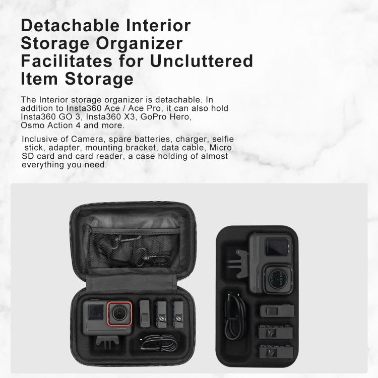 For Insta360 Ace / Ace Pro aMagisn Small Organizer Bag Sports Camera Protective Accessories(Pearl White) - free shipping - PMC TechLife - Order now!