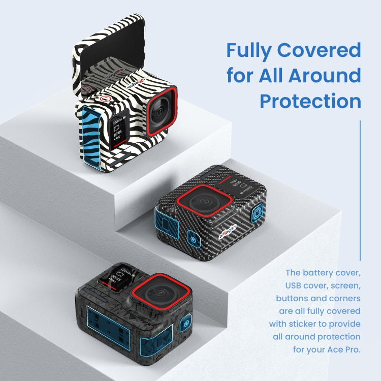 For Insta360 Ace Pro aMagisn Body Sticker Sports Camera Accessories(Carbon Fiber) - Protective Film & Stickers by aMagisn | Online Shopping South Africa | PMC TechLife | Buy Now Pay Later Mobicred